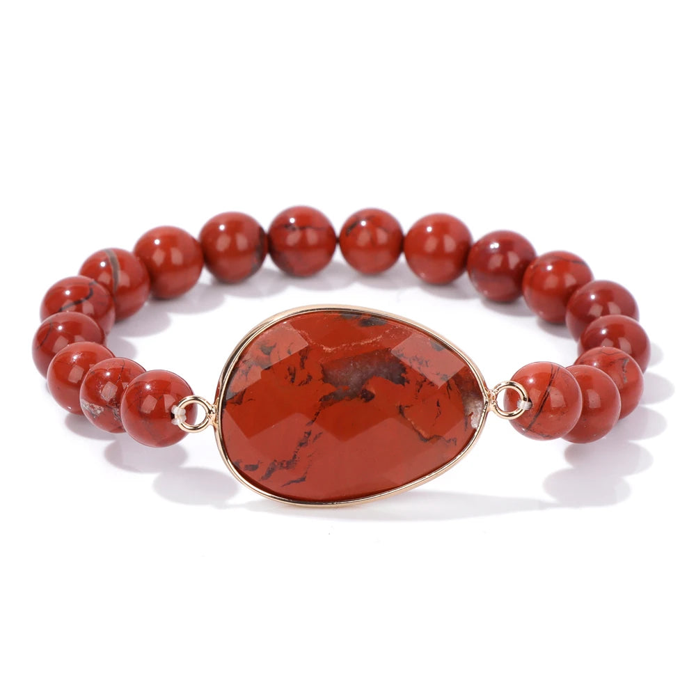 Bracelet en Jaspe rouge